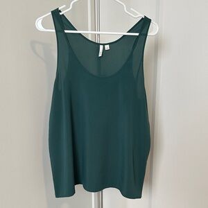 Frenchi Deep Green Scoop Neck Tank Top